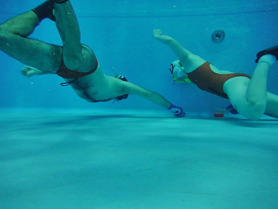 Hokej pod wodą Walenie Siemianowice Śląskie Trening 17 II 2024